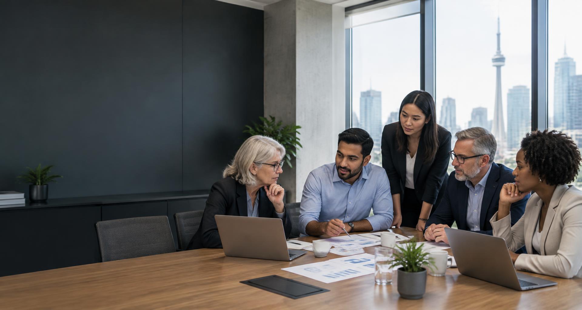 Illustrative technology strategy workshop in a Canadian office